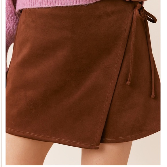 Francesca's Collections Pants - *NWT* Francesca’s‎ Suede Wrap Skort Size Small